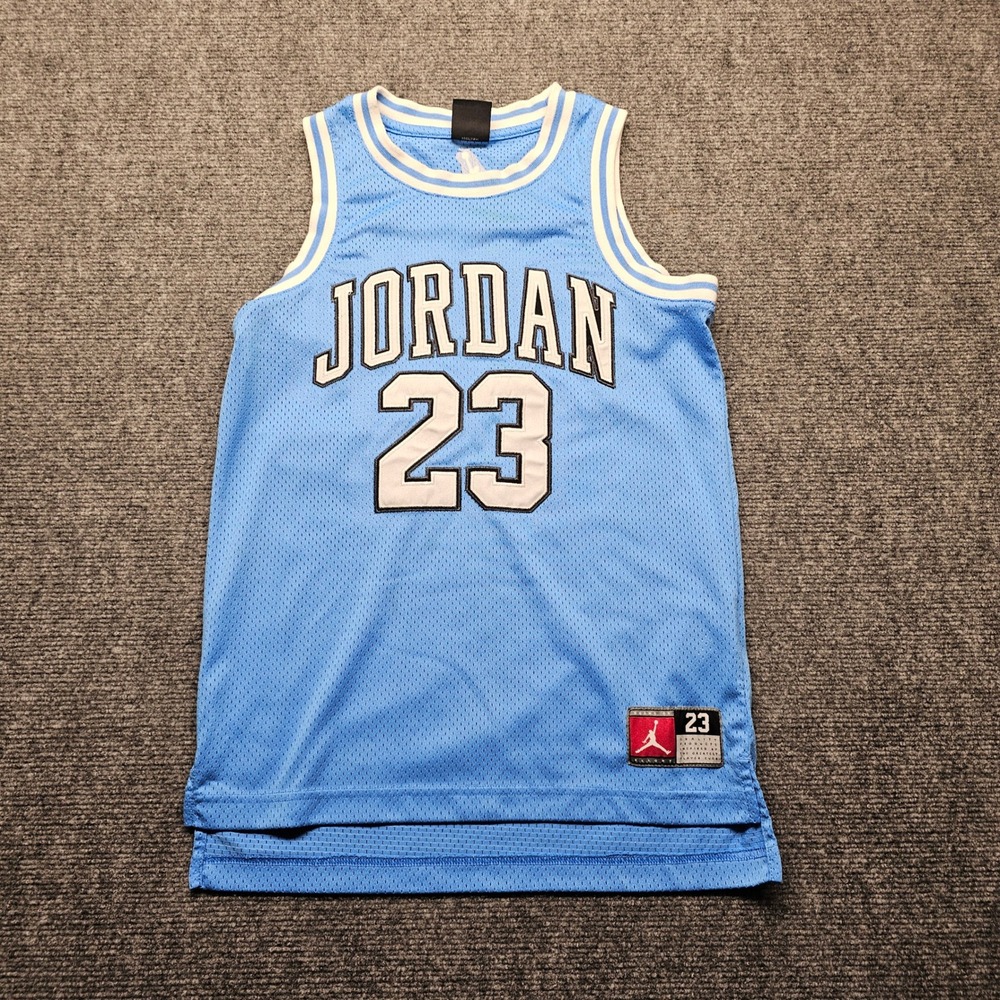 Jordan Boys University Blue Mesh Basketball Jersey Michael Jordan 23 Size M